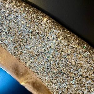 Express Gold and Silver Glitter Clutch